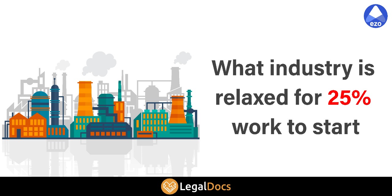 What Industry is Relaxed for 25\\% Work to Start - LegalDocs